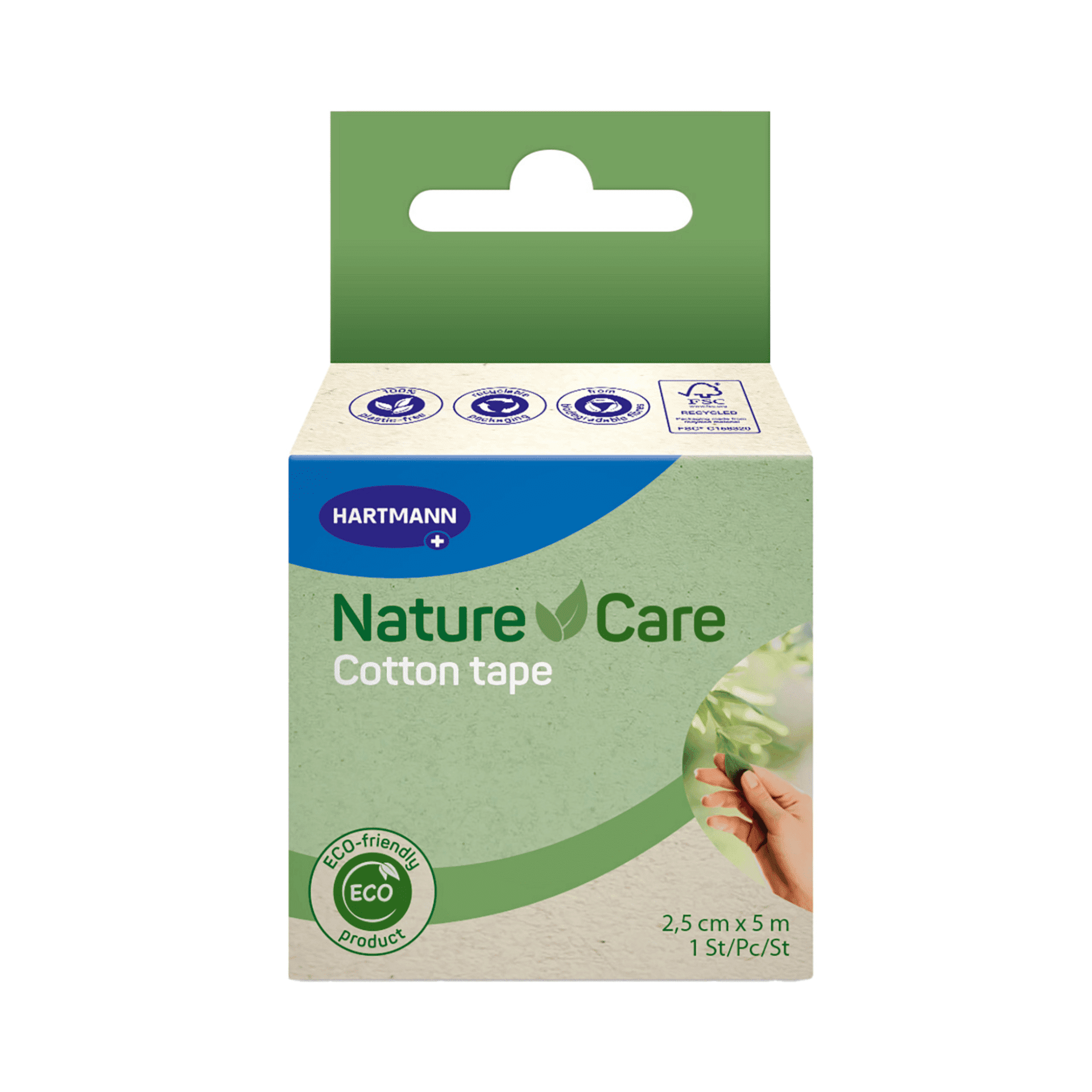 Hartmann Nature Care Cotton Tape 2,5 cm x 5 m Hartmann Nature Care Cotton Tape 2,5 cm x 5 m