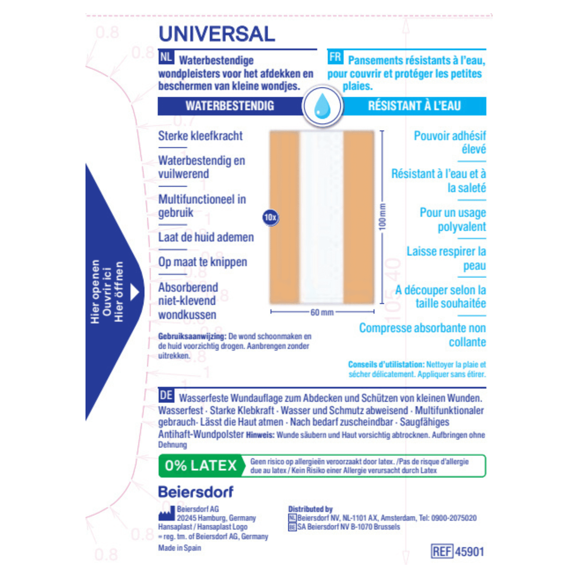 Hansaplast Universal Pleister 1 m x 6 cm Hansaplast Universal Pleister 1 m x 6 cm