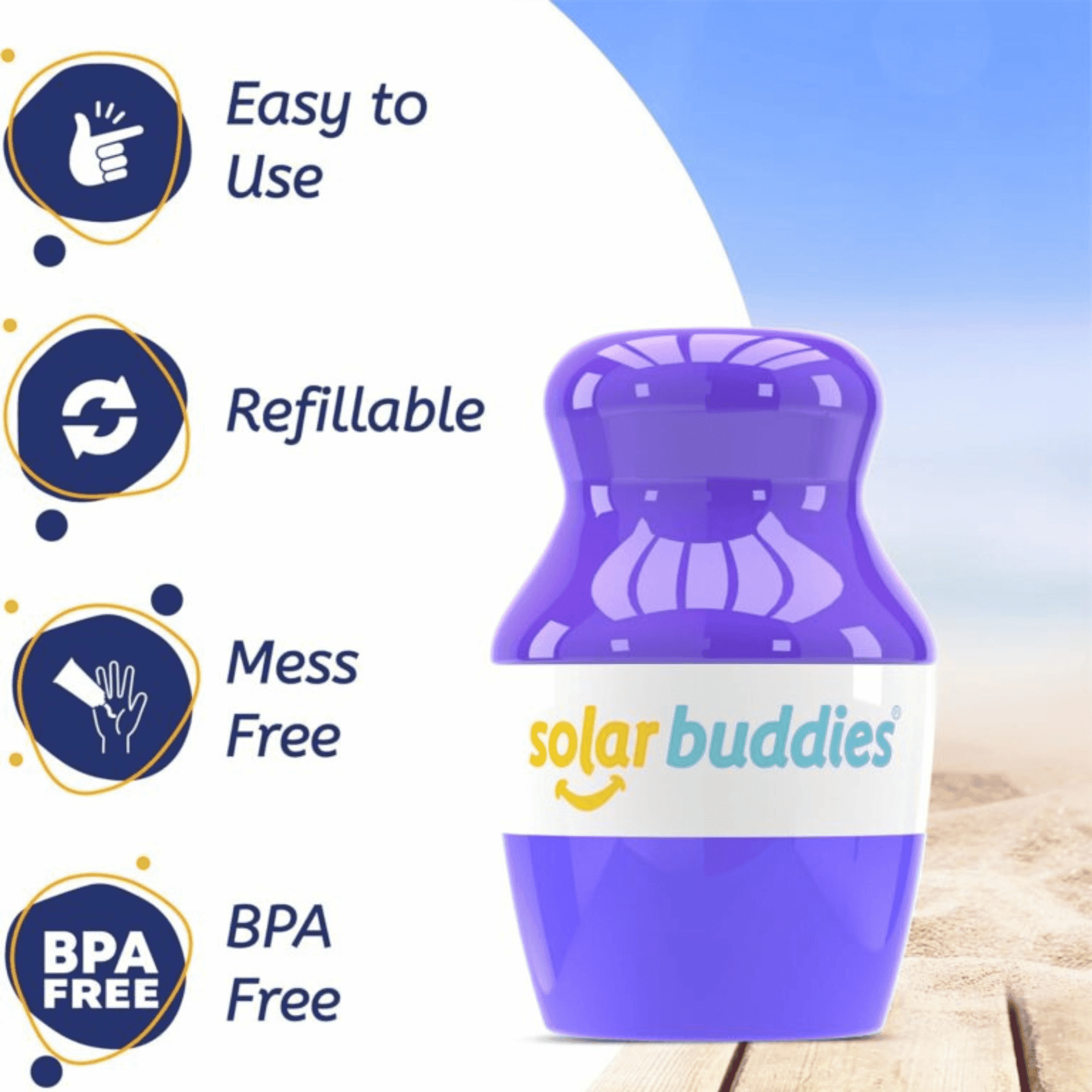Solar Buddies Hervulbare Zonnecrème-applicator