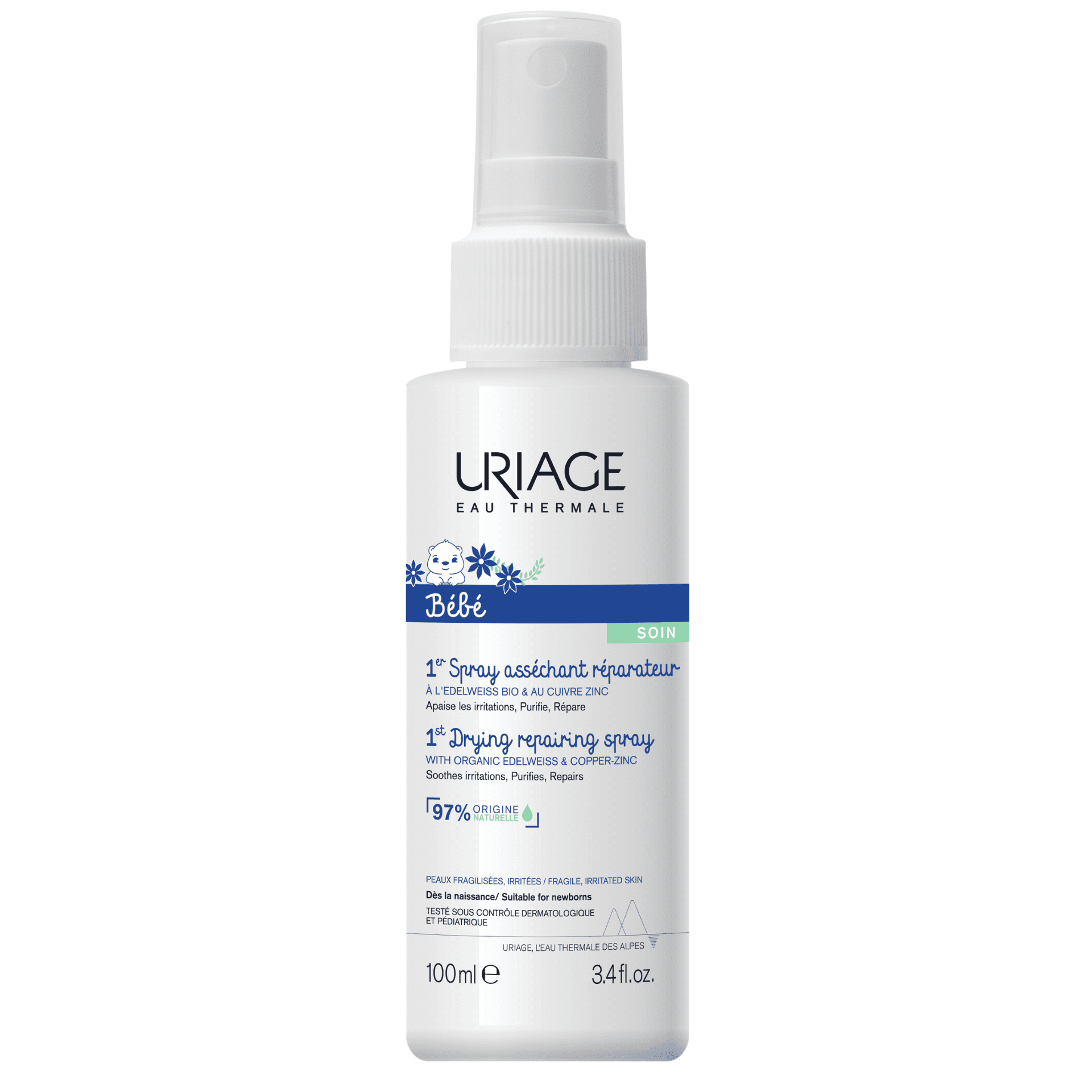 Uriage Bébé 1er Spray Asséchant Réparateur