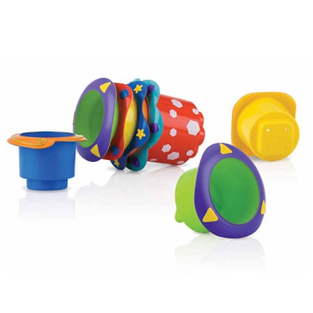 Nuby Badspeeltje 5 Stapelbare Potten 6+ Nuby Badspeeltje 5 Stapelbare Potten 6+