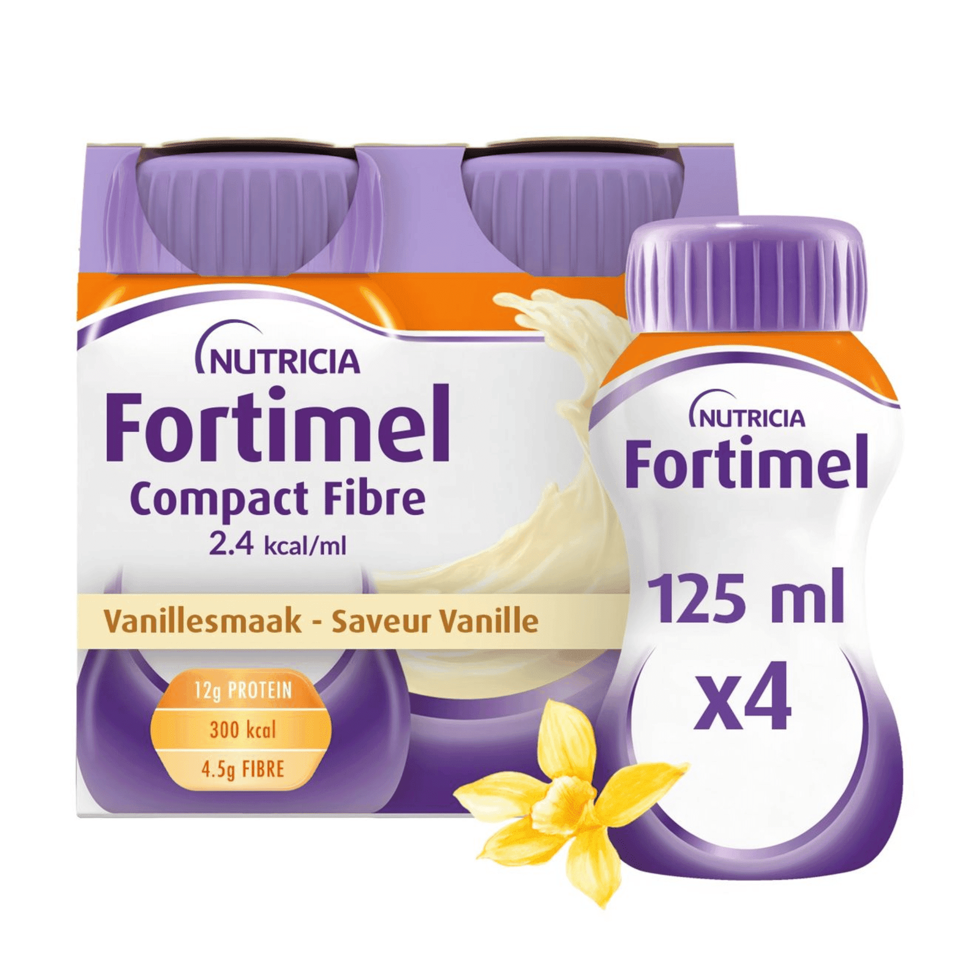 Fortimel Compact Fiber 2.4kcal Vanille 4x125ml Fortimel Compact Fiber 2.4kcal Vanille 4x125ml