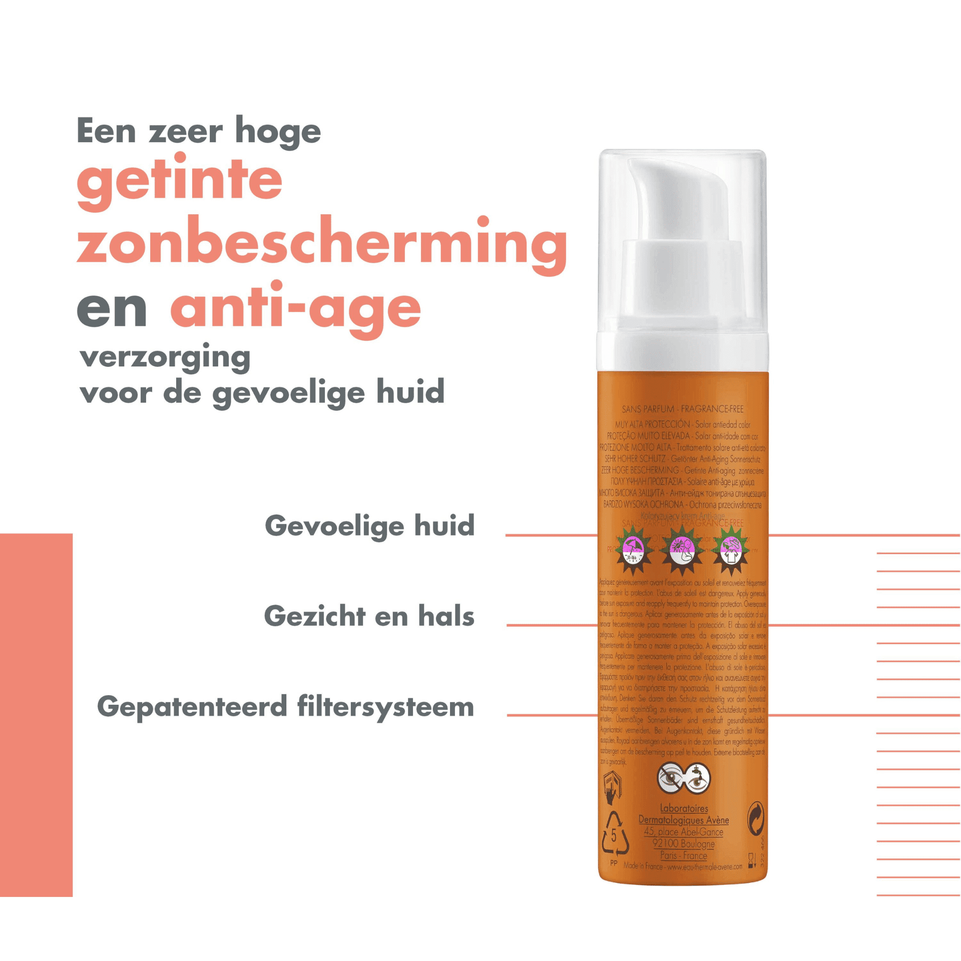 Avene Soleil Creme Solaire Anti-Age Teintee SPF50+ Avene Soleil Creme Solaire Anti-Age Teintee SPF50+