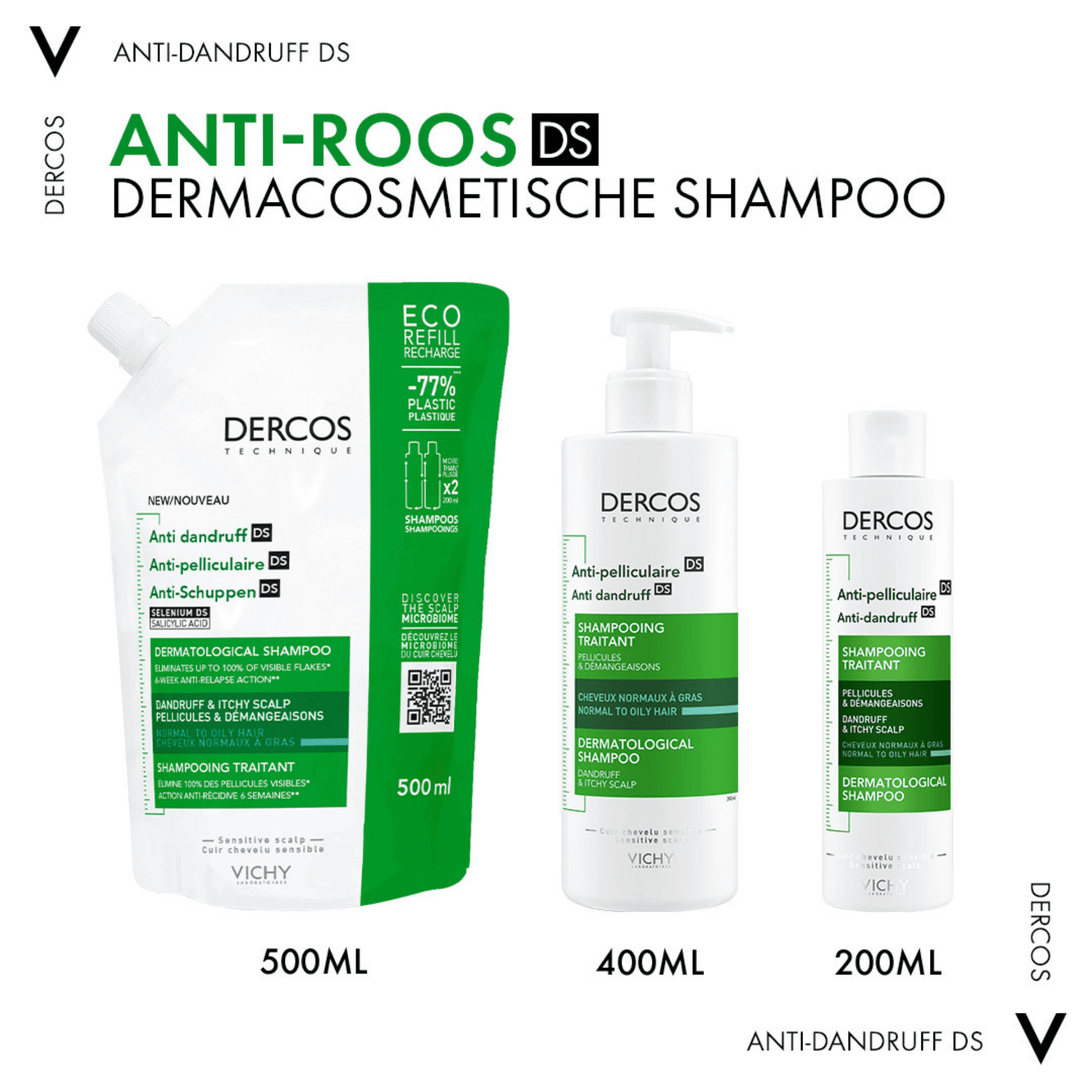 Vichy Dercos Anti-Roos DS Normaal tot Vet Haar
