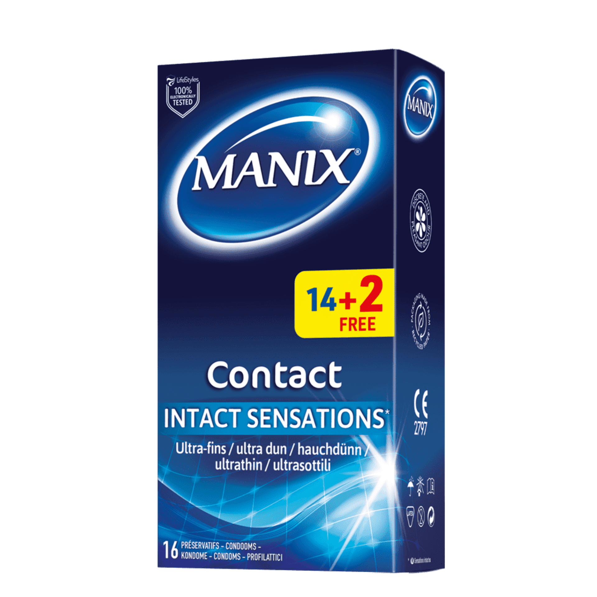 Manix Contact Préservatifs Promo 14 + 2 pièces