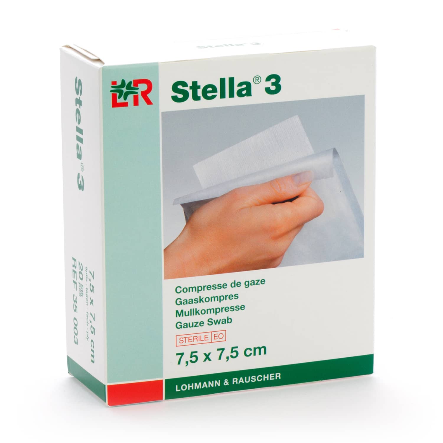 Stella 3 Kompressen Steriel 7.5 cm x 7.5 cm Stella 3 Kompressen Steriel 7.5 cm x 7.5 cm