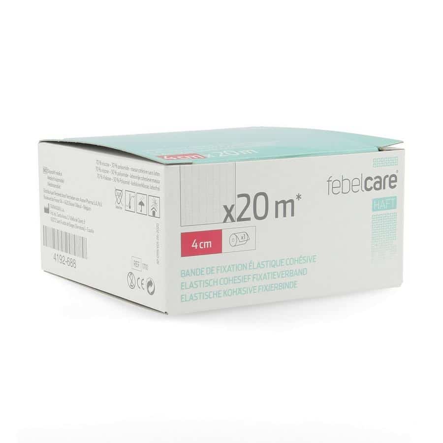 Febelcare Haft Elastisch Cohesief Fixatieverband 4 cm x 20 m Febelcare Haft Elastisch Cohesief Fixatieverband 4 cm x 20 m