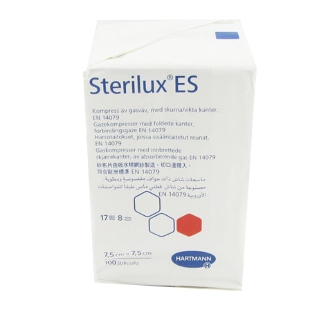 Hartmann Sterilux ES Kompressen Niet Steriel 7,5 x 7,5 cm Hartmann Sterilux ES Kompressen Niet Steriel 7,5 x 7,5 cm