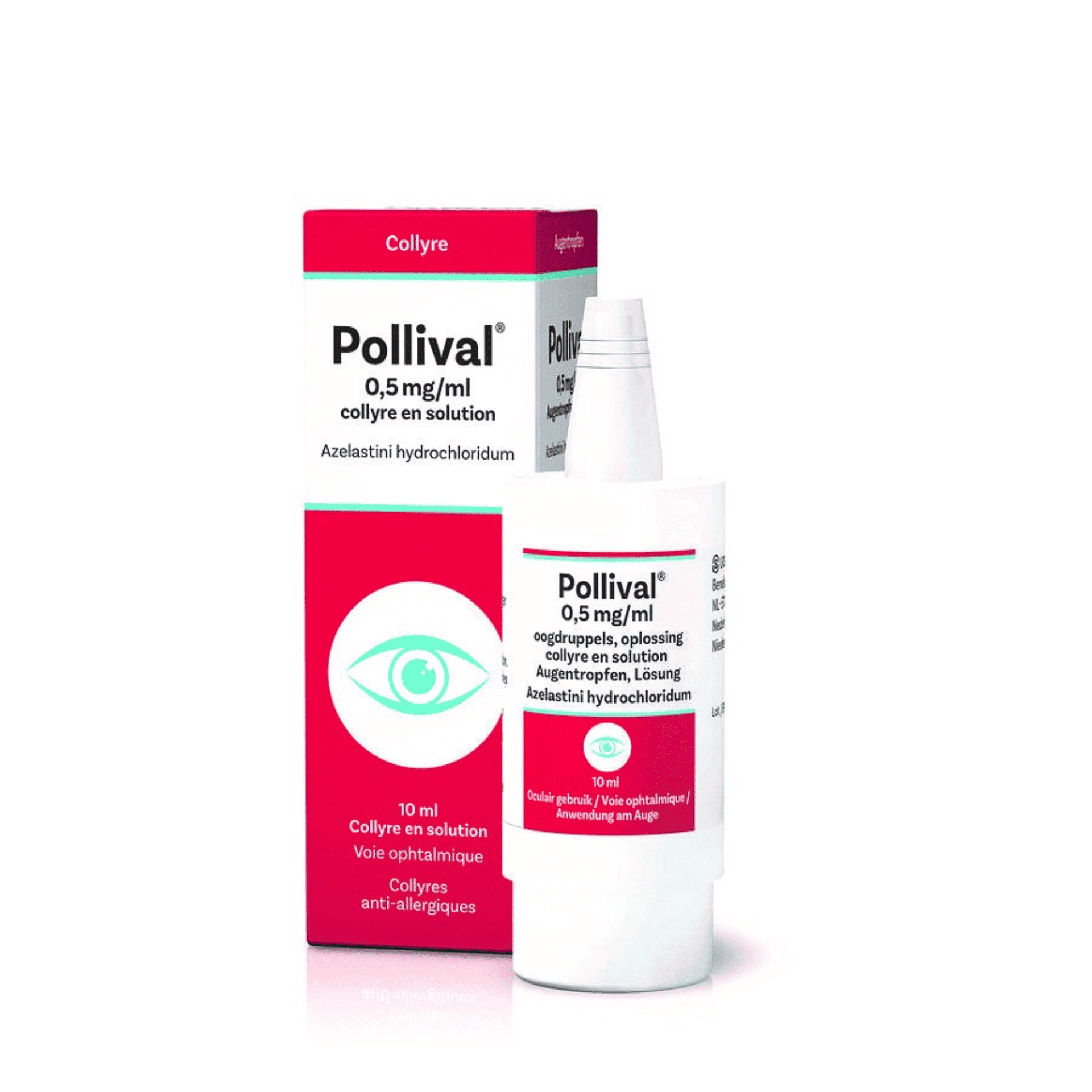 Pollival 0,5 mg ml, gouttes pour les yeux, flacon pompe multidose Pollival 0,5 mg ml, gouttes pour les yeux, flacon pompe multidose