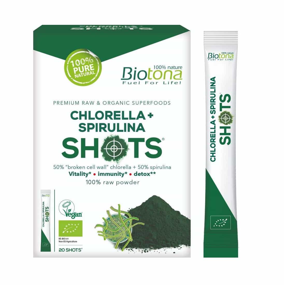 Biotona Chlorella + Spirulina Shots Biotona Chlorella + Spirulina Shots