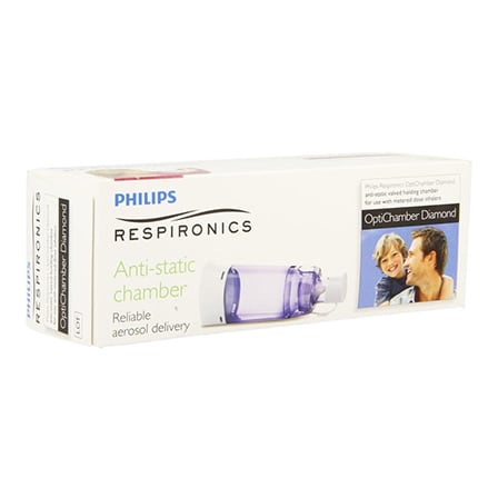 Philips Respironics OptiChamber Diamond Antistatische Voorzetkamer Philips Respironics OptiChamber Diamond Antistatische Voorzetkamer