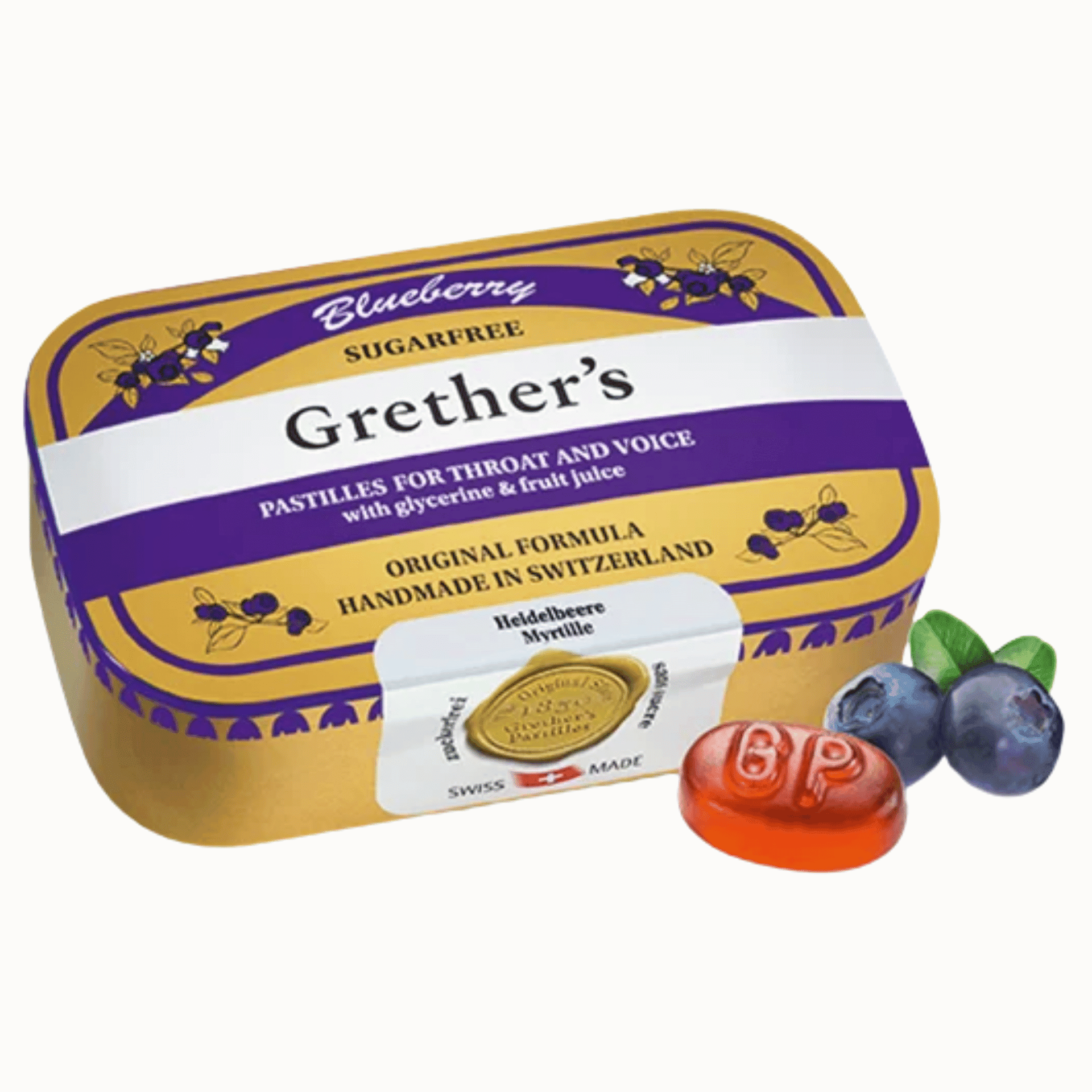 Grether's Suikervrije Pastilles Blueberry Grether's Suikervrije Pastilles Blueberry