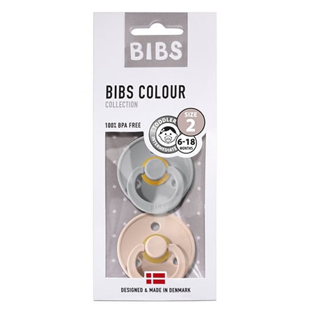 Bibs Fopspeen Duo Cloud/Blush 6-18 Bibs Fopspeen Duo Cloud/Blush 6-18