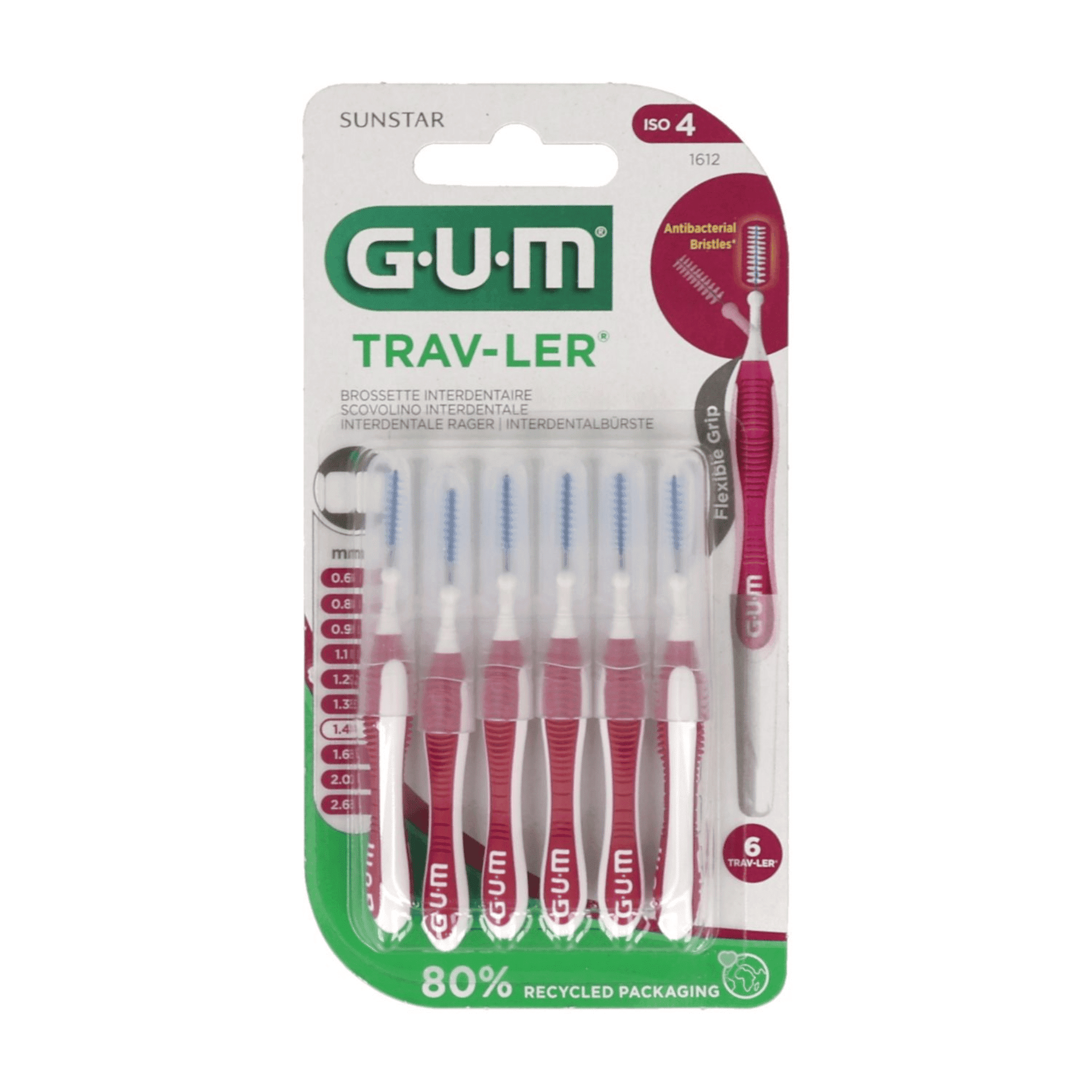 GUM Trav-ler Interdentale Borstels 1,4 mm