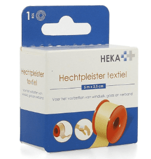 Hekaplast Hechtpleister Textiel 5m x 2,5cm
