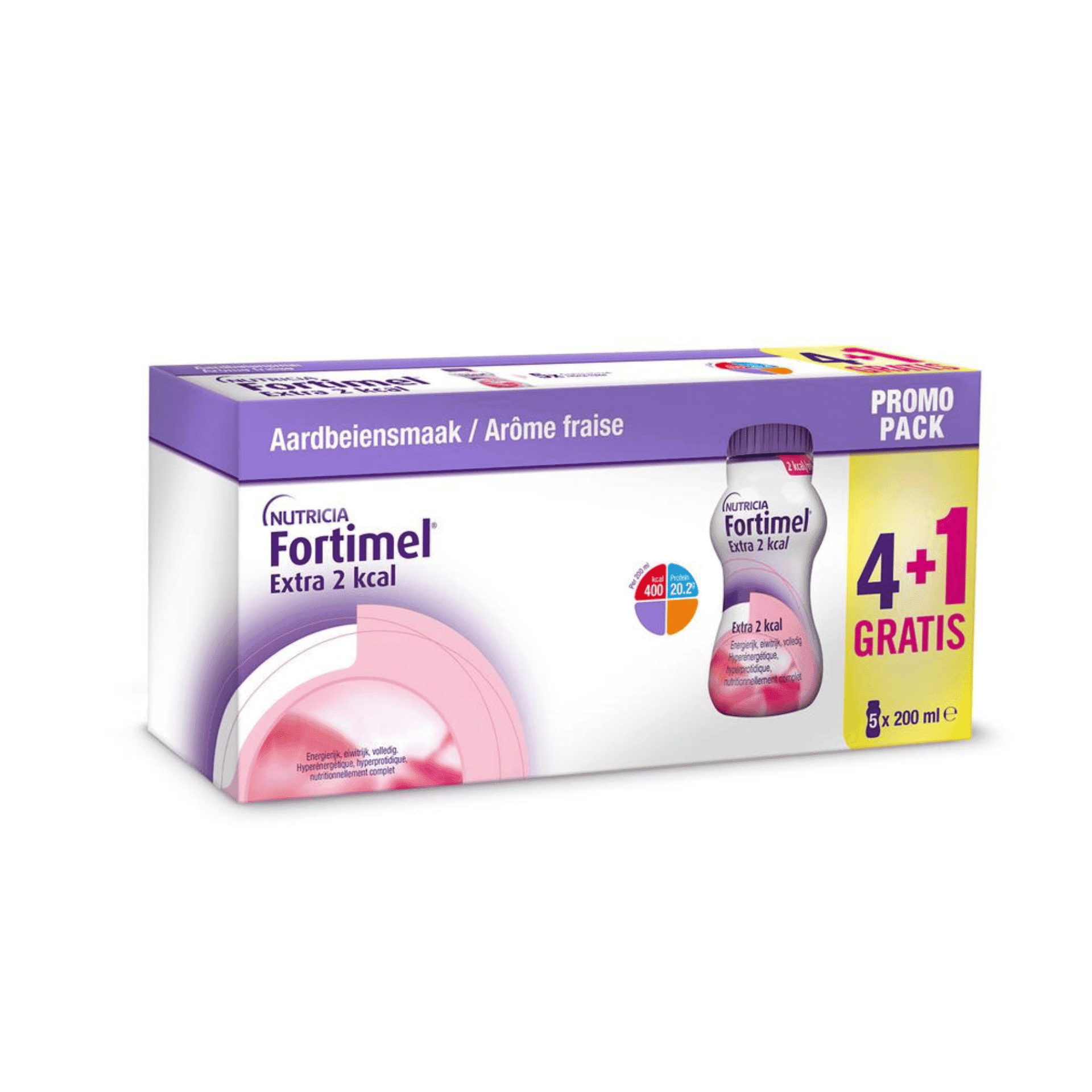 Fortimel Extra 2kcal Promopack 4+1 Fraise 5x200ml