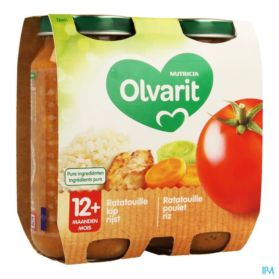 Olvarit Ratatouille Kip-Rijst 12+ Olvarit Ratatouille Kip-Rijst 12+