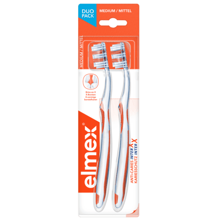 Elmex Anti-Cariës InterX Tandenborstel Medium Duo Promo* Elmex Anti-Cariës InterX Tandenborstel Medium Duo Promo*