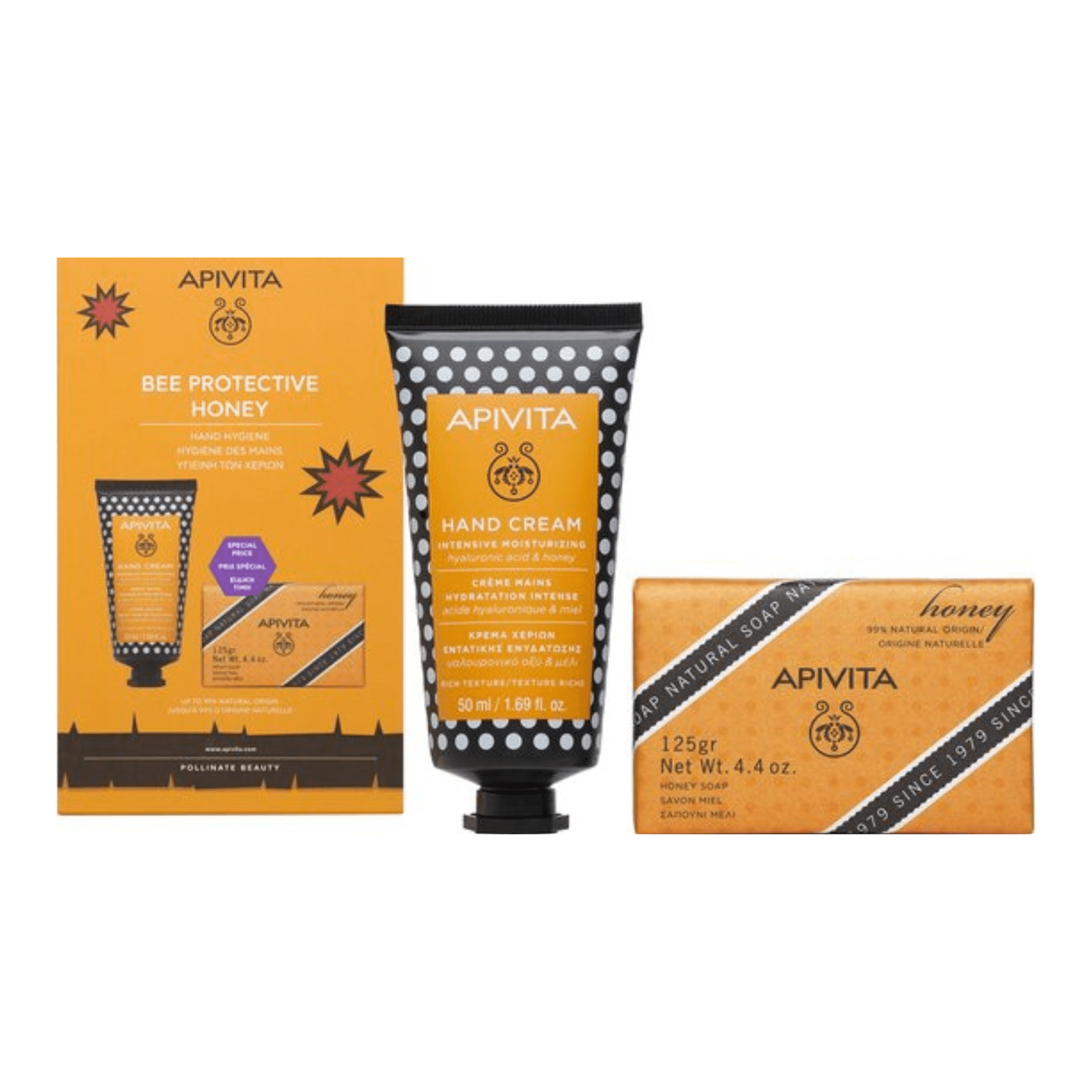 Apivita Bee Protective Honey Hand Hyg. 50ml 125g Apivita Bee Protective Honey Hand Hyg. 50ml 125g