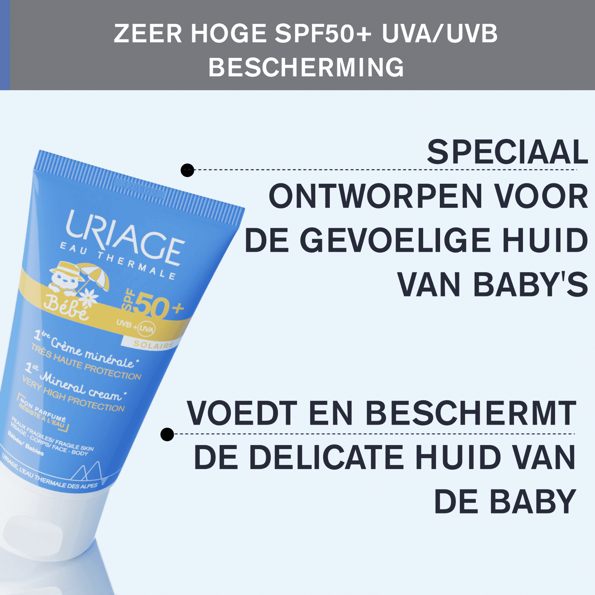 Uriage Bébé 1e Minerale Zonnecrème SPF 50+ Uriage Bébé 1e Minerale Zonnecrème SPF 50+
