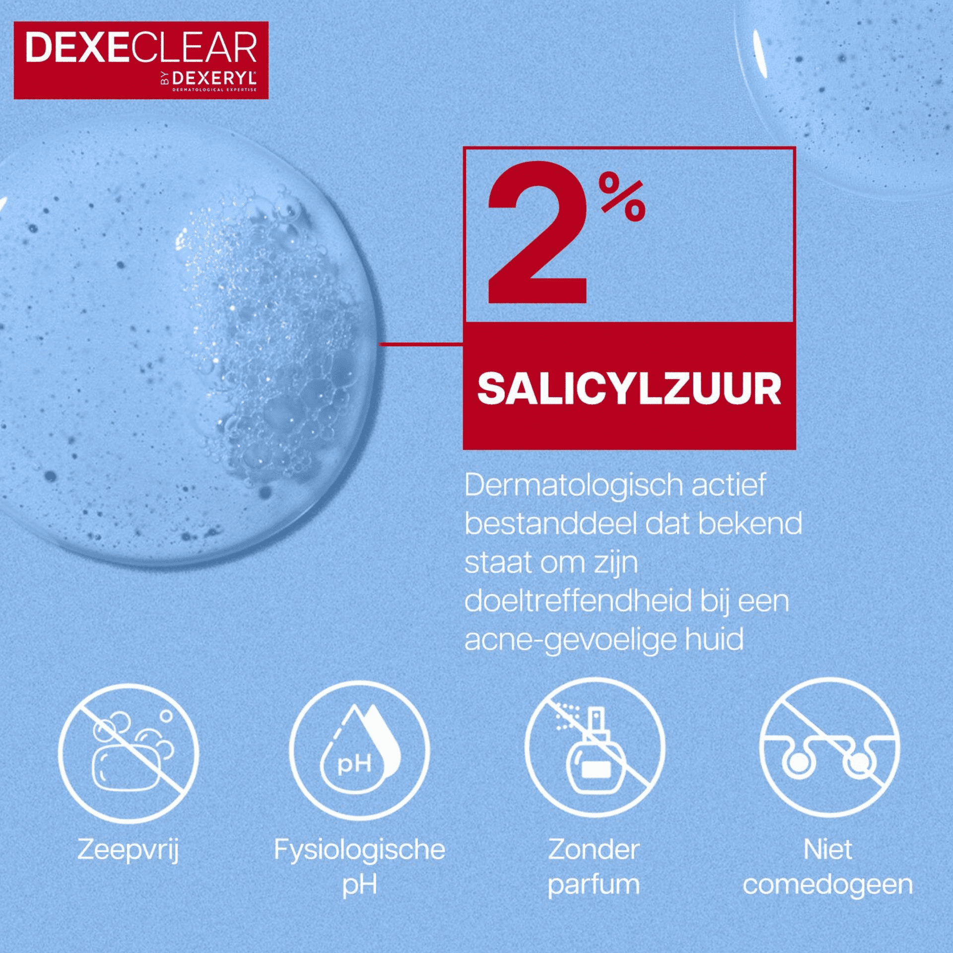 Dexeryl Dexeclear Schuimende Gel tegen Onzuiverheden Dexeryl Dexeclear Schuimende Gel tegen Onzuiverheden
