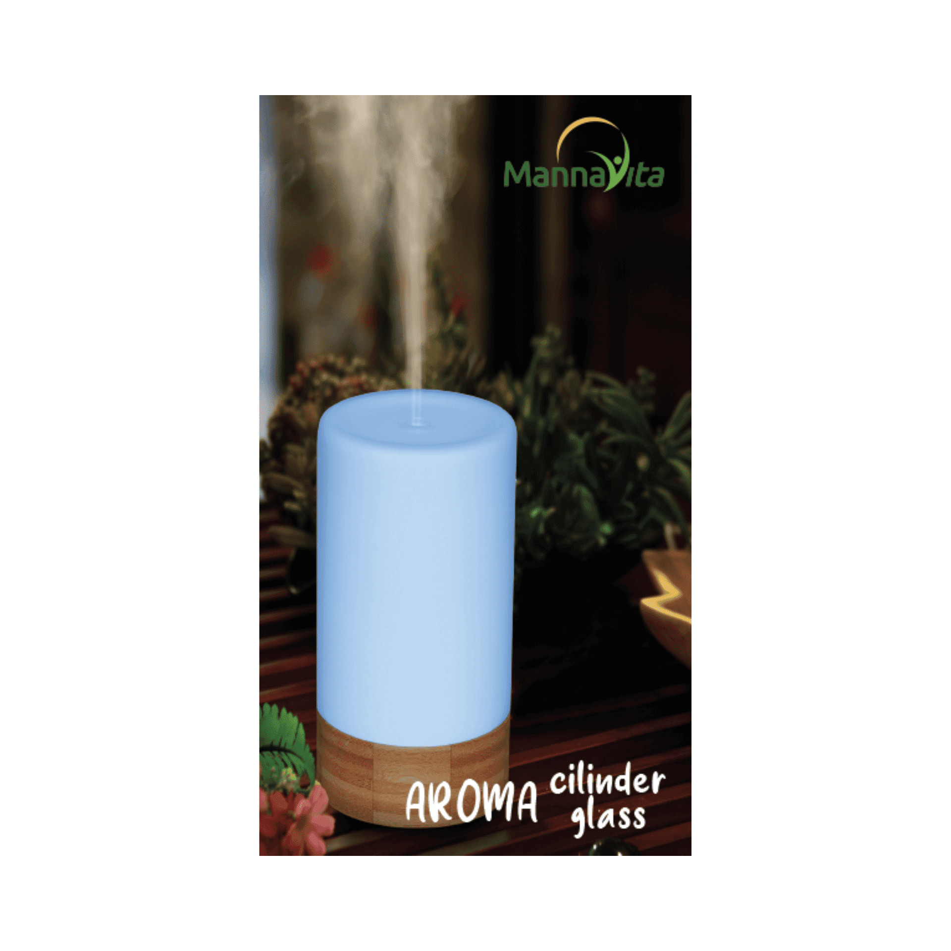 Mannavita Diffuseur Bambou Cilindre Verre Mannavita Diffuseur Bambou Cilindre Verre