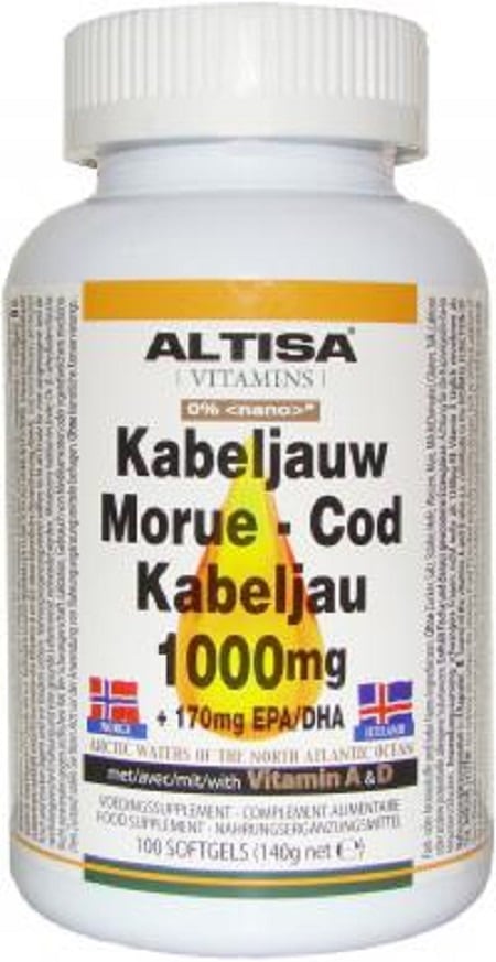 Altisa Kabeljauw Levertraanolie 1000 mg Altisa Kabeljauw Levertraanolie 1000 mg