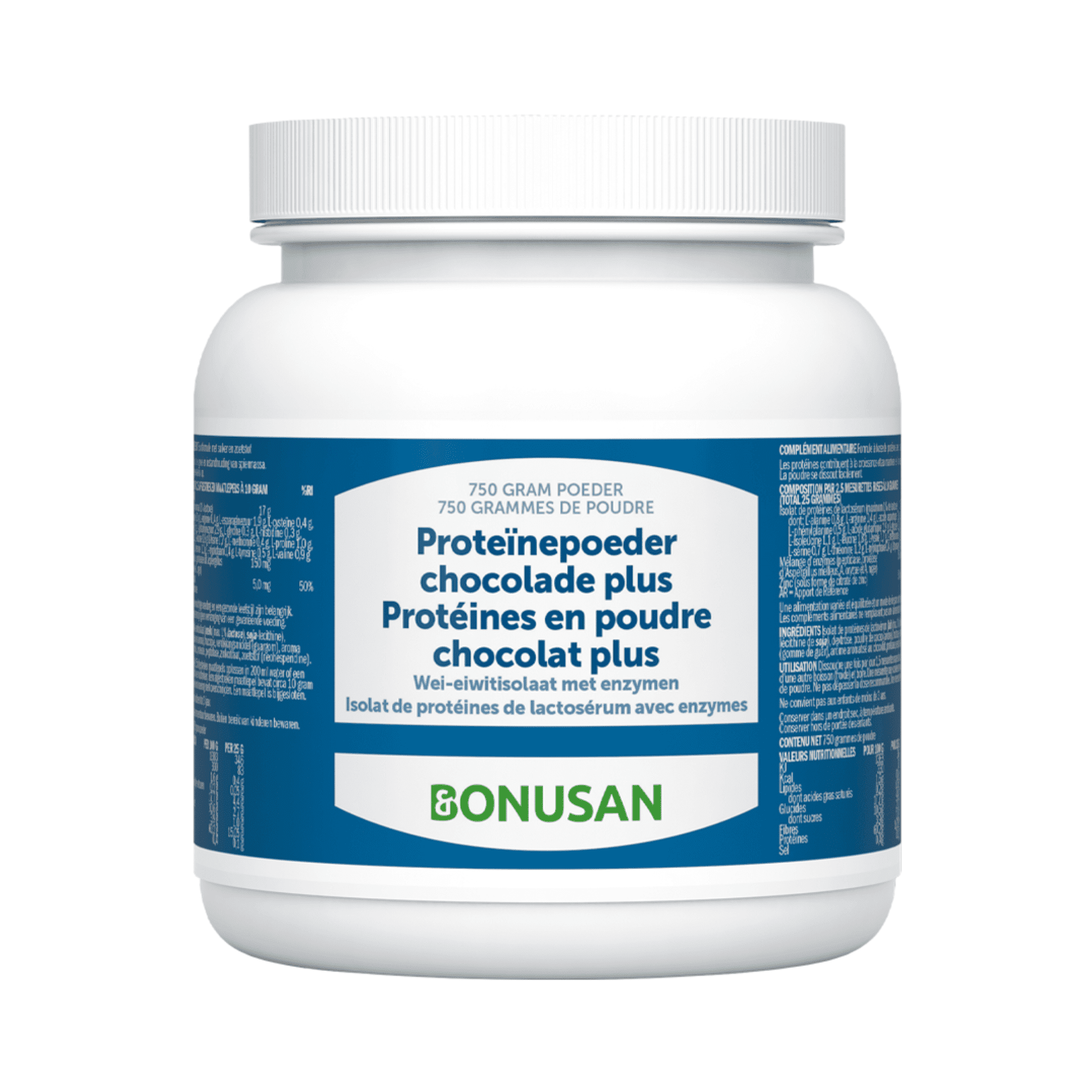 Proteines Pdr Chocolat Plus 750g Bonusan