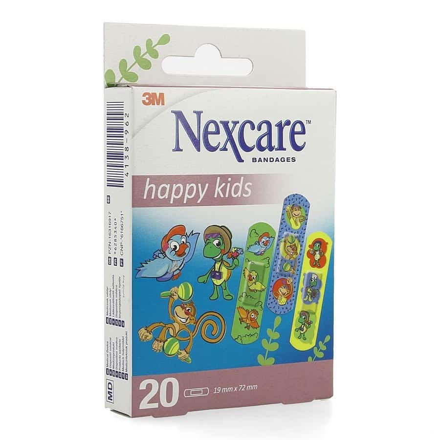 Nexcare 3m Happy Kids Strips 19 x 72 mm Nexcare 3m Happy Kids Strips 19 x 72 mm
