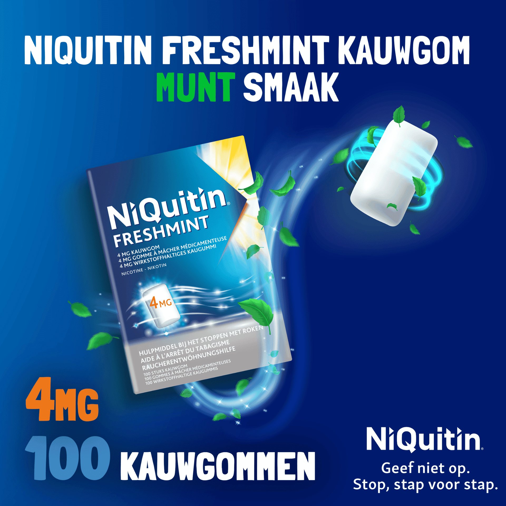 NiQuitin Freshmint 4 mg Kauwgom NiQuitin Freshmint 4 mg Kauwgom