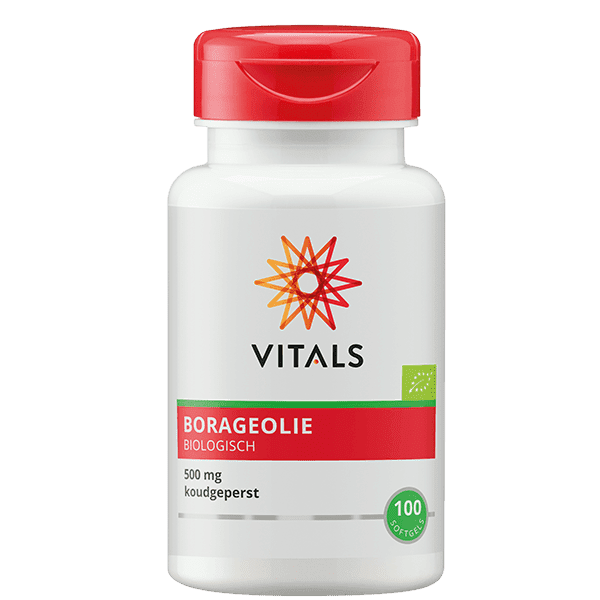 Vitals Borageolie 500 mg Biologisch Vitals Borageolie 500 mg Biologisch