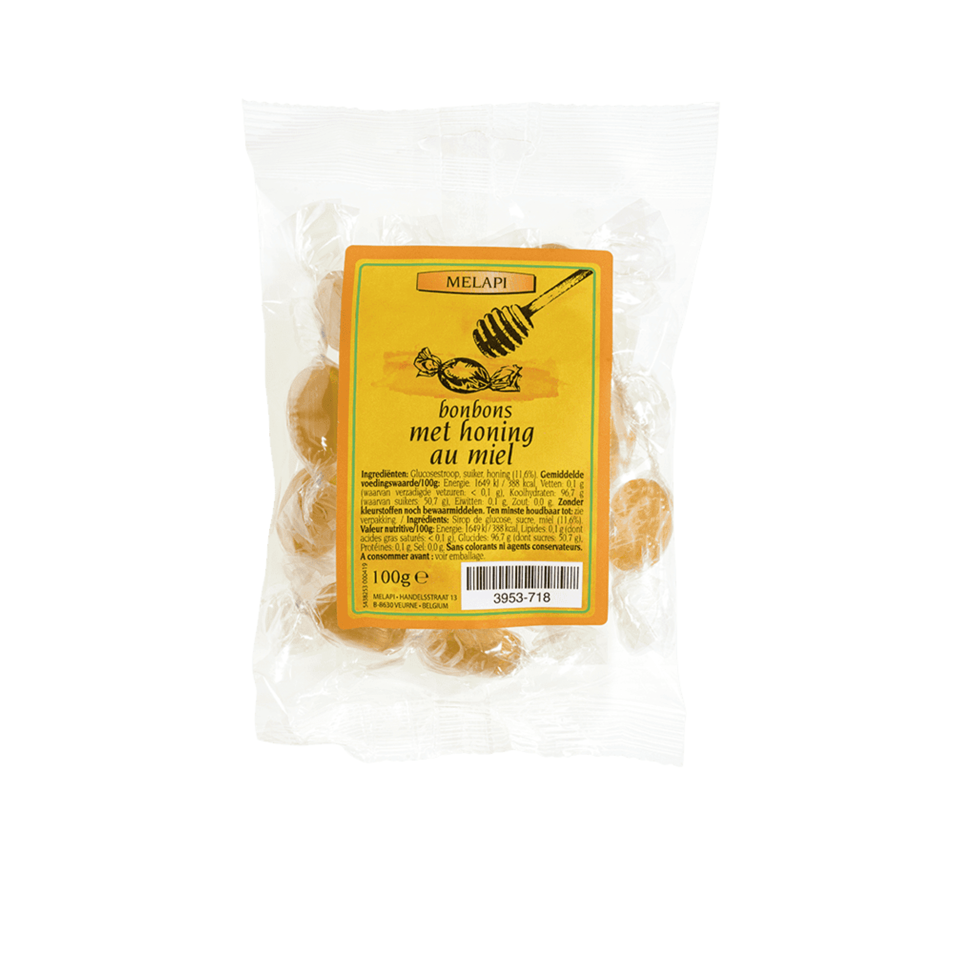 Melapi Bonbons met Citroen en Honing 100 g Melapi Bonbons met Citroen en Honing 100 g