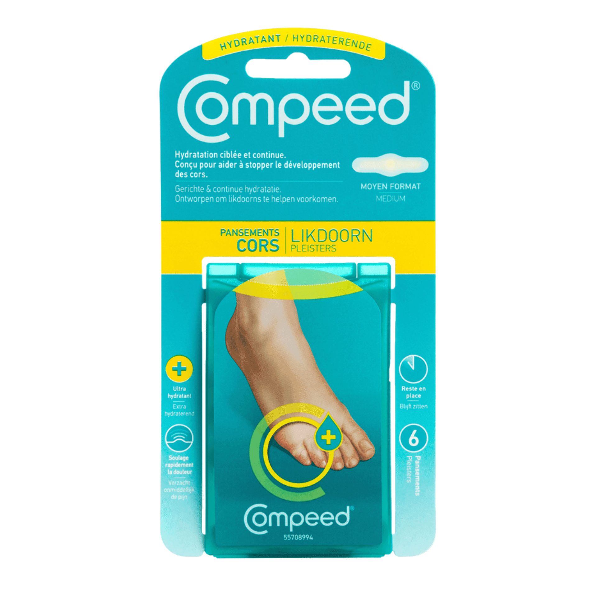 Compeed Hydraterende Likdoornpleisters Medium Compeed Hydraterende Likdoornpleisters Medium