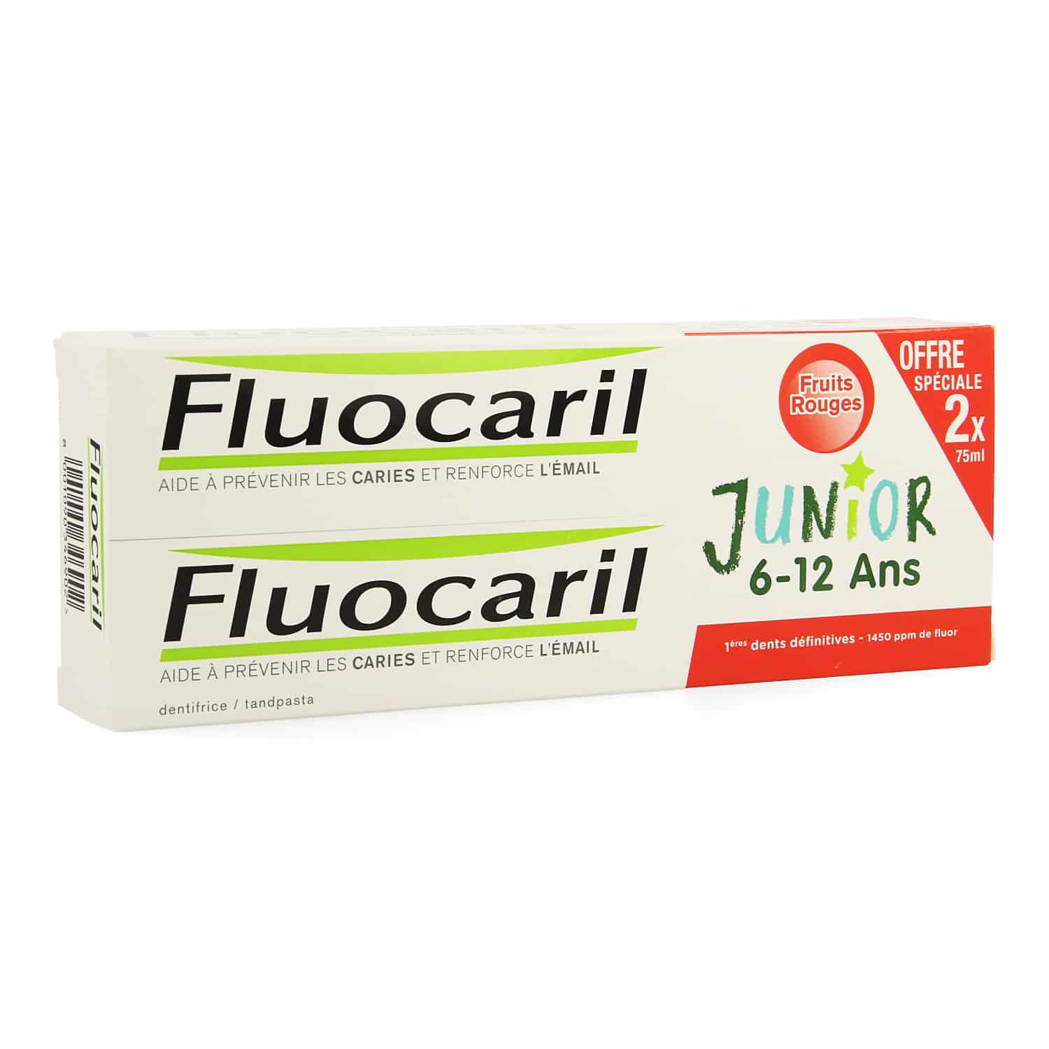 Fluocaril Tandpasta Junior Rood Fruit Promo*