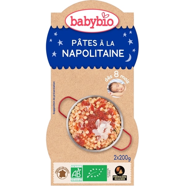 Babybio Bipack Slaap Lekker Napolitaanse Pasta 8+ Babybio Bipack Slaap Lekker Napolitaanse Pasta 8+