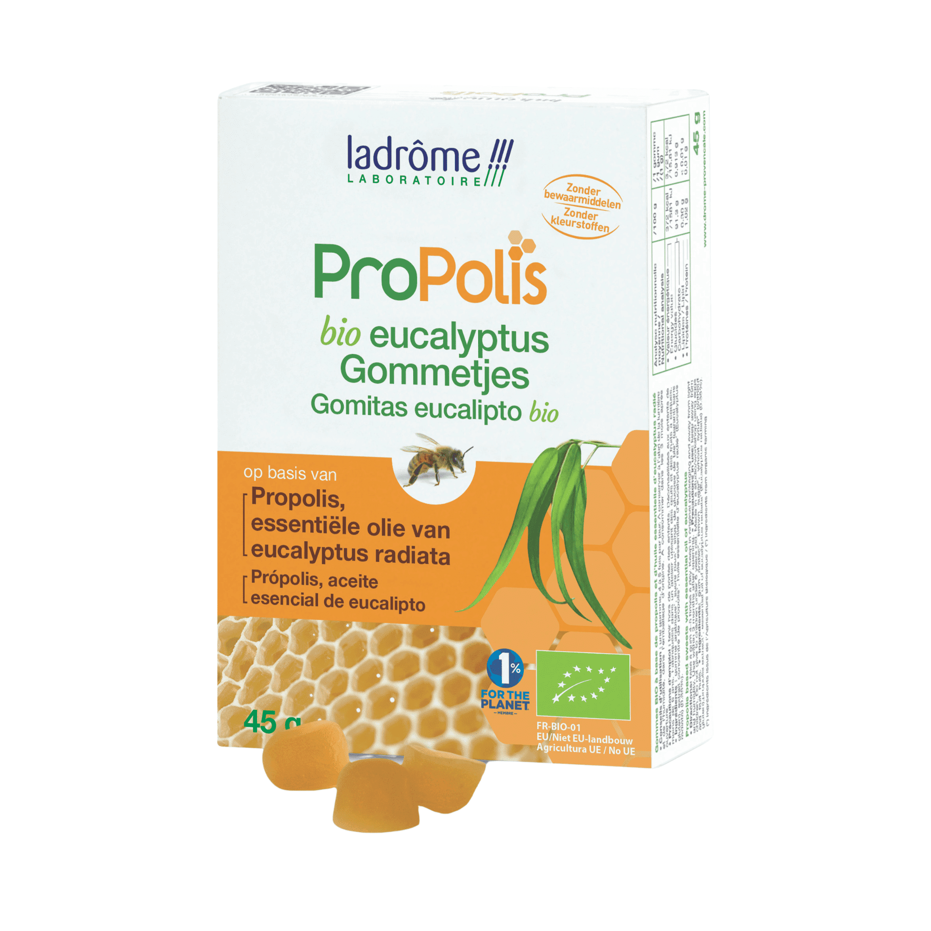Ladrôme ProPolis Bio Eucalyptus Gommetjes Ladrôme ProPolis Bio Eucalyptus Gommetjes