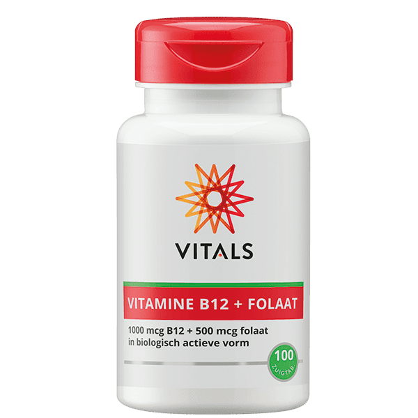 Vitals Vitamine B12 1000 mcg met Folaat 500 mcg Vitals Vitamine B12 1000 mcg met Folaat 500 mcg