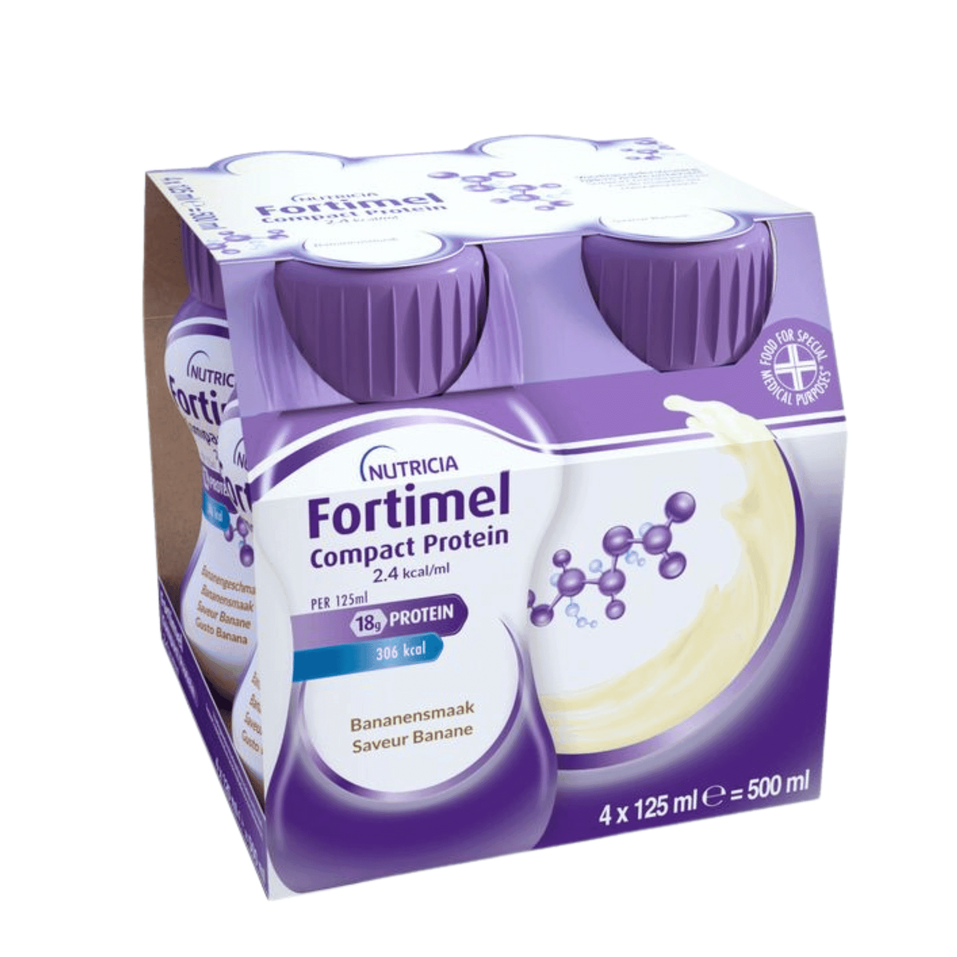 Fortimel Compact Protein 2.4kcal Banane 4x125ml Fortimel Compact Protein 2.4kcal Banane 4x125ml