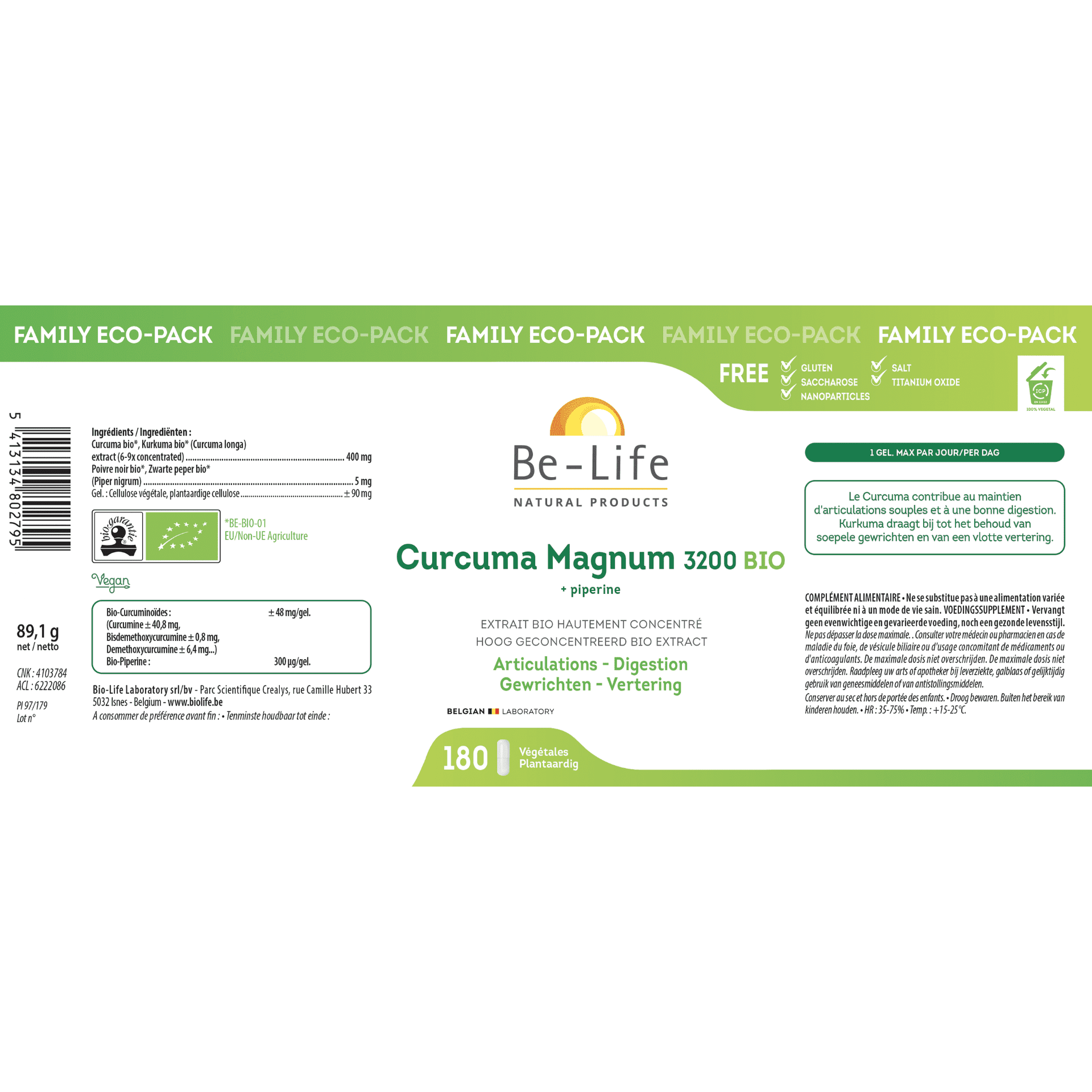 Be-Life Curcuma Magnum 3200 180 capsules Be-Life Curcuma Magnum 3200 180 capsules