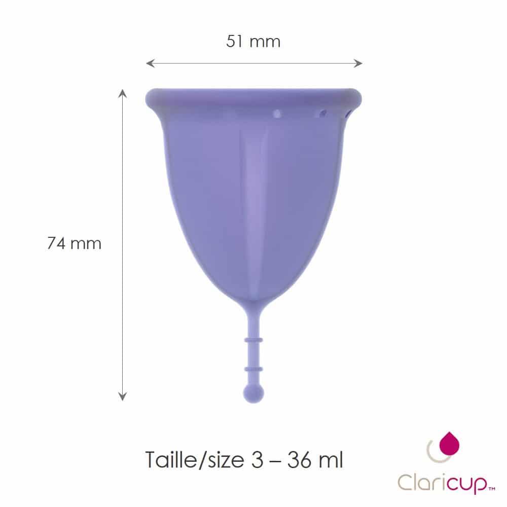 Claricup Herbruikbare Menstratiecup Maat 3 Claricup Herbruikbare Menstratiecup Maat 3