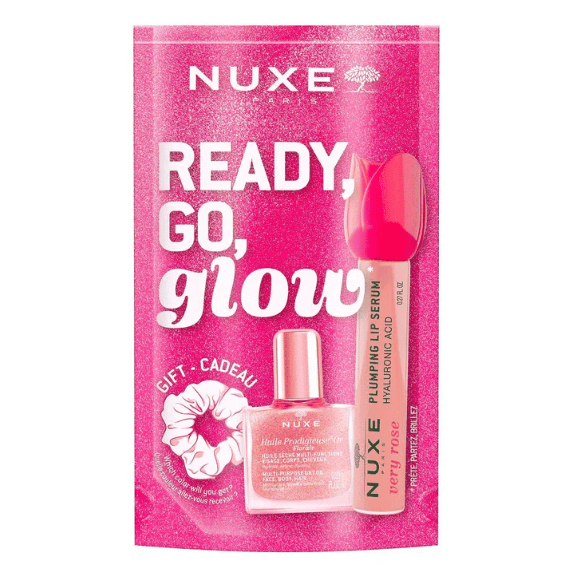 Nuxe Very Rose Gloss 8ml+ Huile Fl Or 10+ Chouchou Nuxe Very Rose Gloss 8ml+ Huile Fl Or 10+ Chouchou