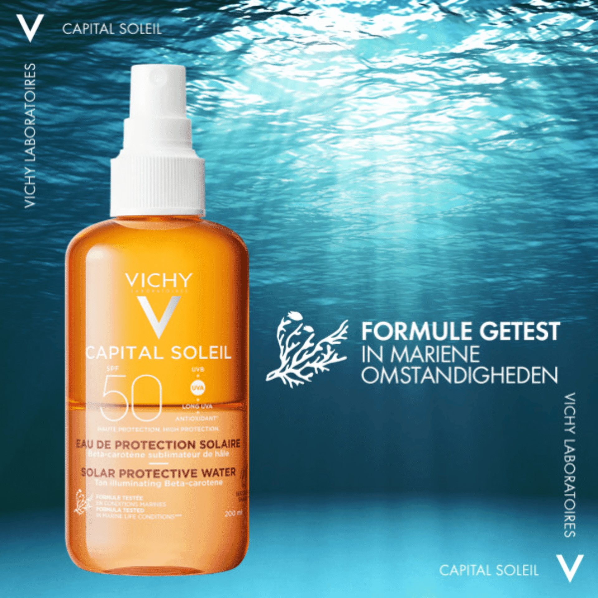 Vichy Capital Soleil Zonbeschermend Water Bruine Teint SPF 50 Vichy Capital Soleil Zonbeschermend Water Bruine Teint SPF 50