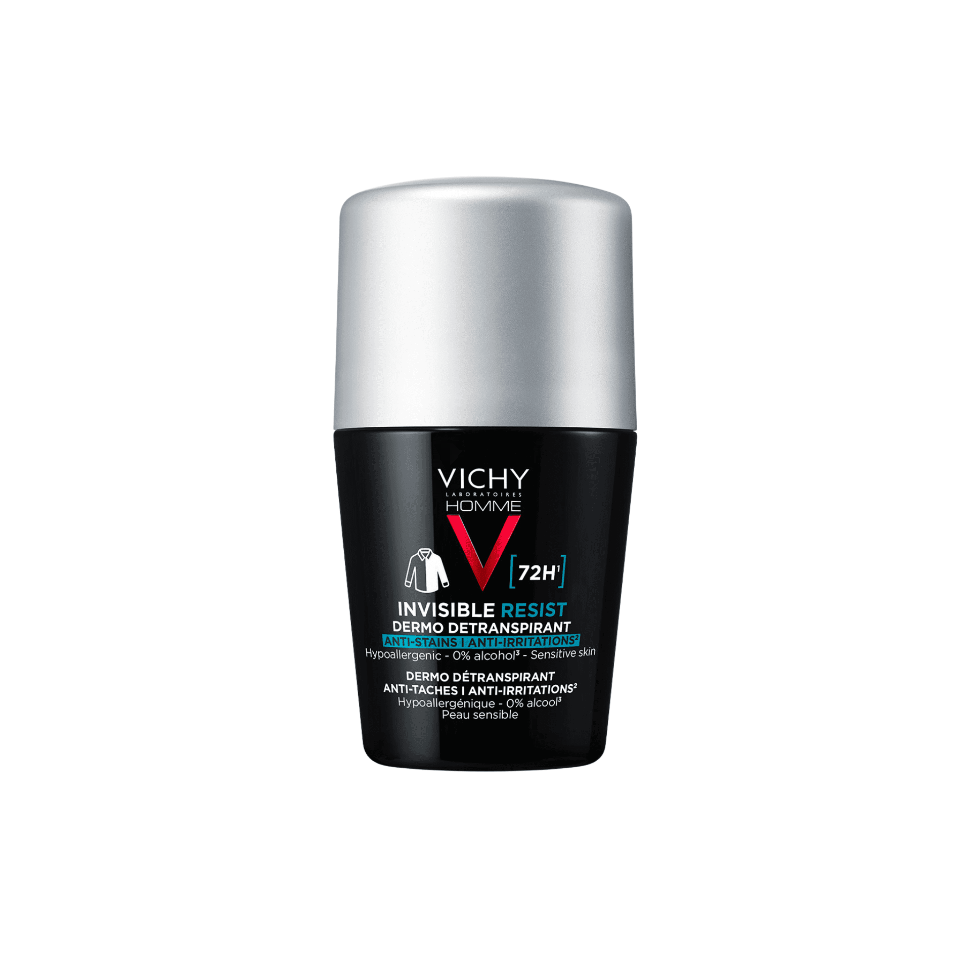 Vichy Homme Invisible Resist Dermo-Detranspirant 72U Roller