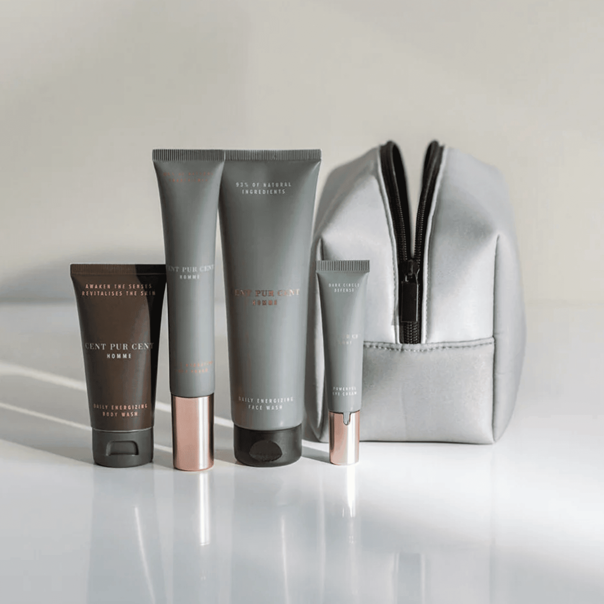 Cent Pur Cent Homme Luxe Toiletry Bag 4 Prod.