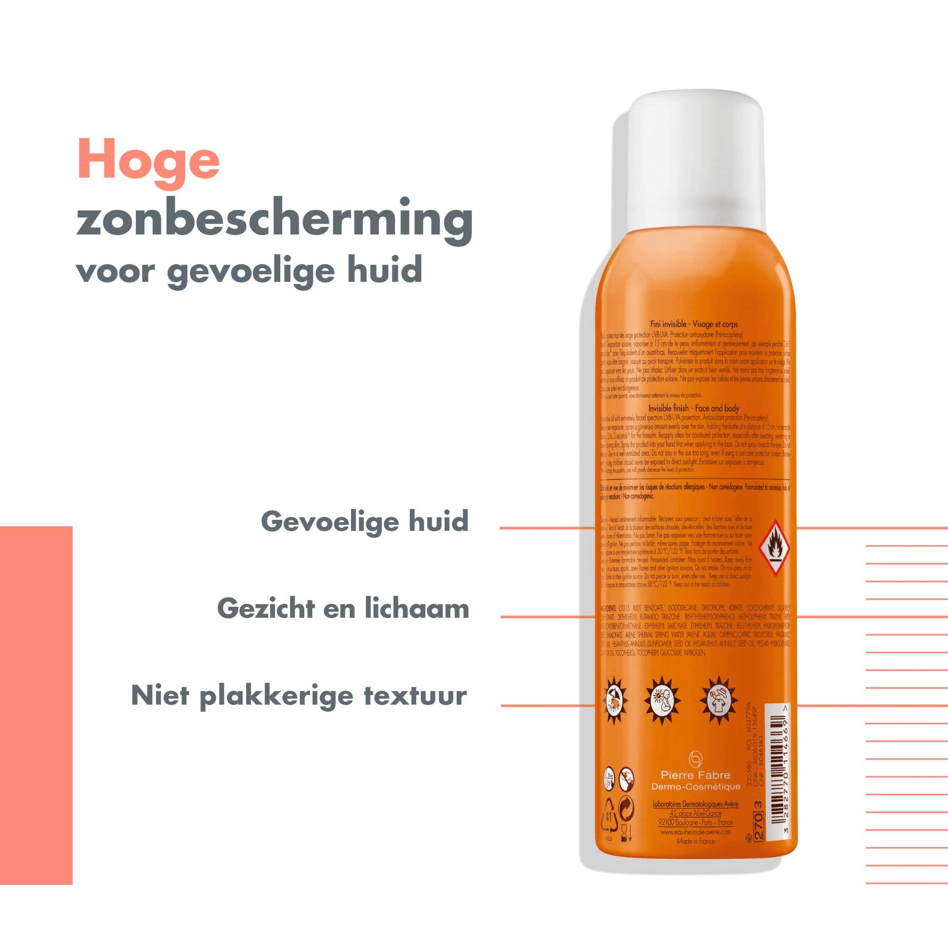 Avène Fluweelzachte Zonnemist SPF 30 Avène Fluweelzachte Zonnemist SPF 30