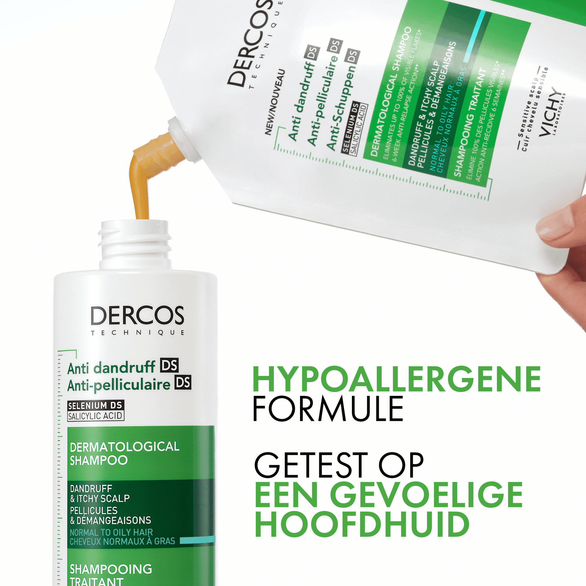 Vichy Dercos Anti-Roos DS Normaal tot Vet Haar Vichy Dercos Anti-Roos DS Normaal tot Vet Haar