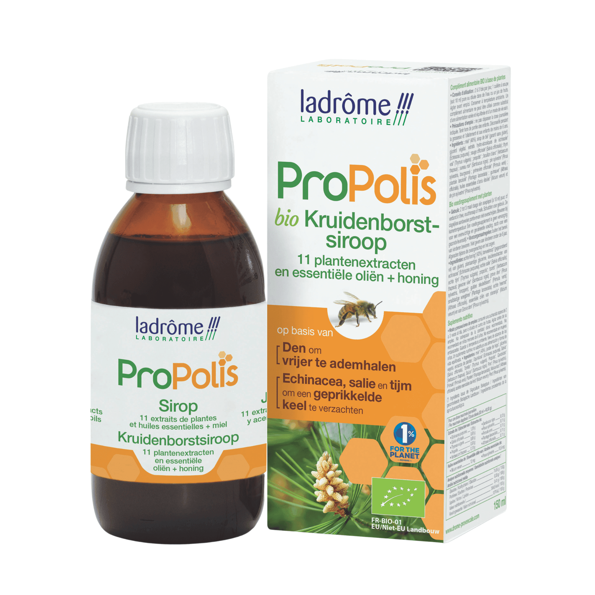 Ladrôme ProPolis Kruidenborstsiroop Ladrôme ProPolis Kruidenborstsiroop