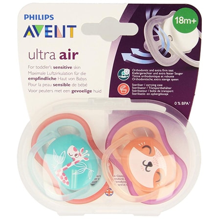 Avent Fopspeen Ultra-Air Giraf/Kat 18+ Avent Fopspeen Ultra-Air Giraf/Kat 18+