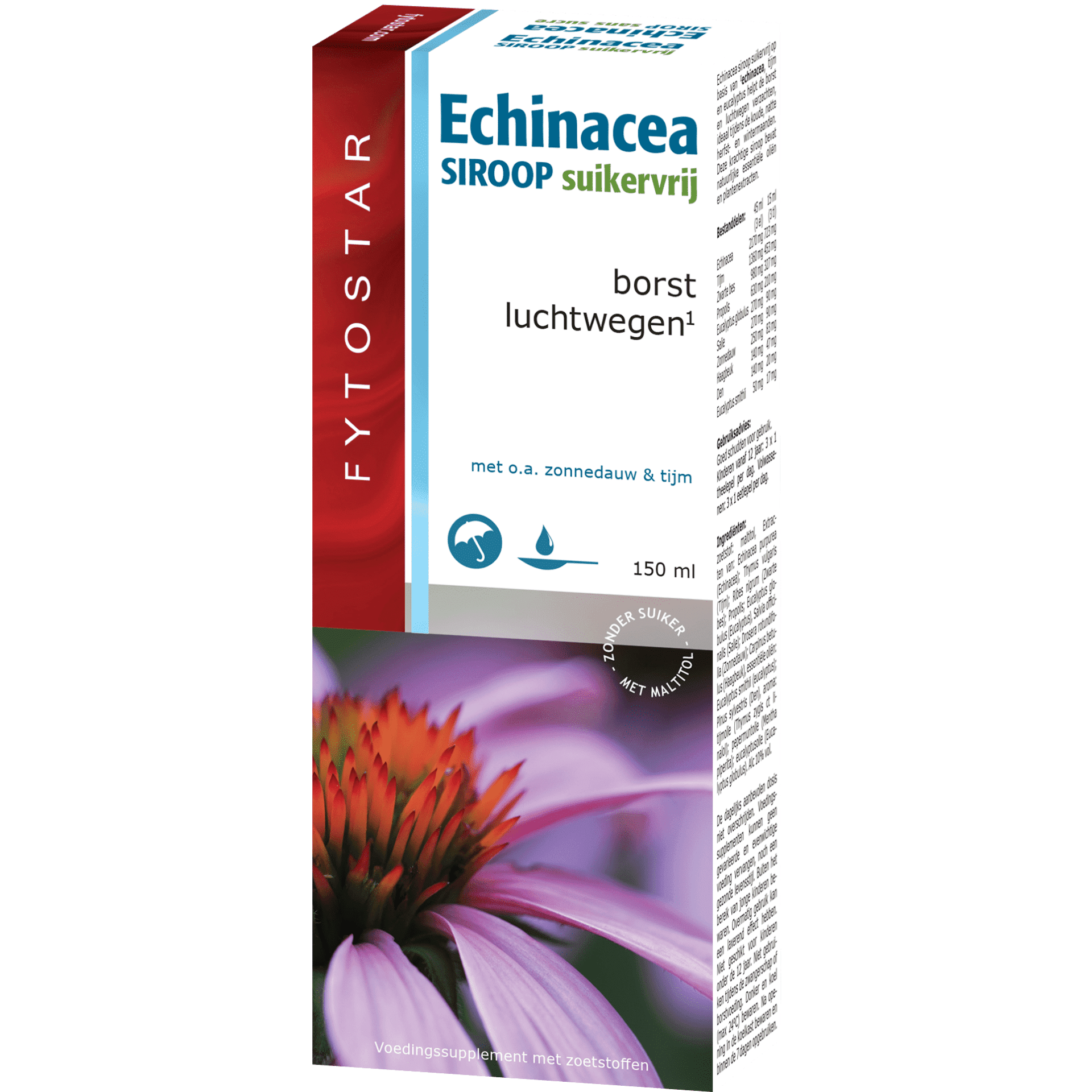 Fytostar Echinacea Kruidensiroop Suikervrij 250 ml