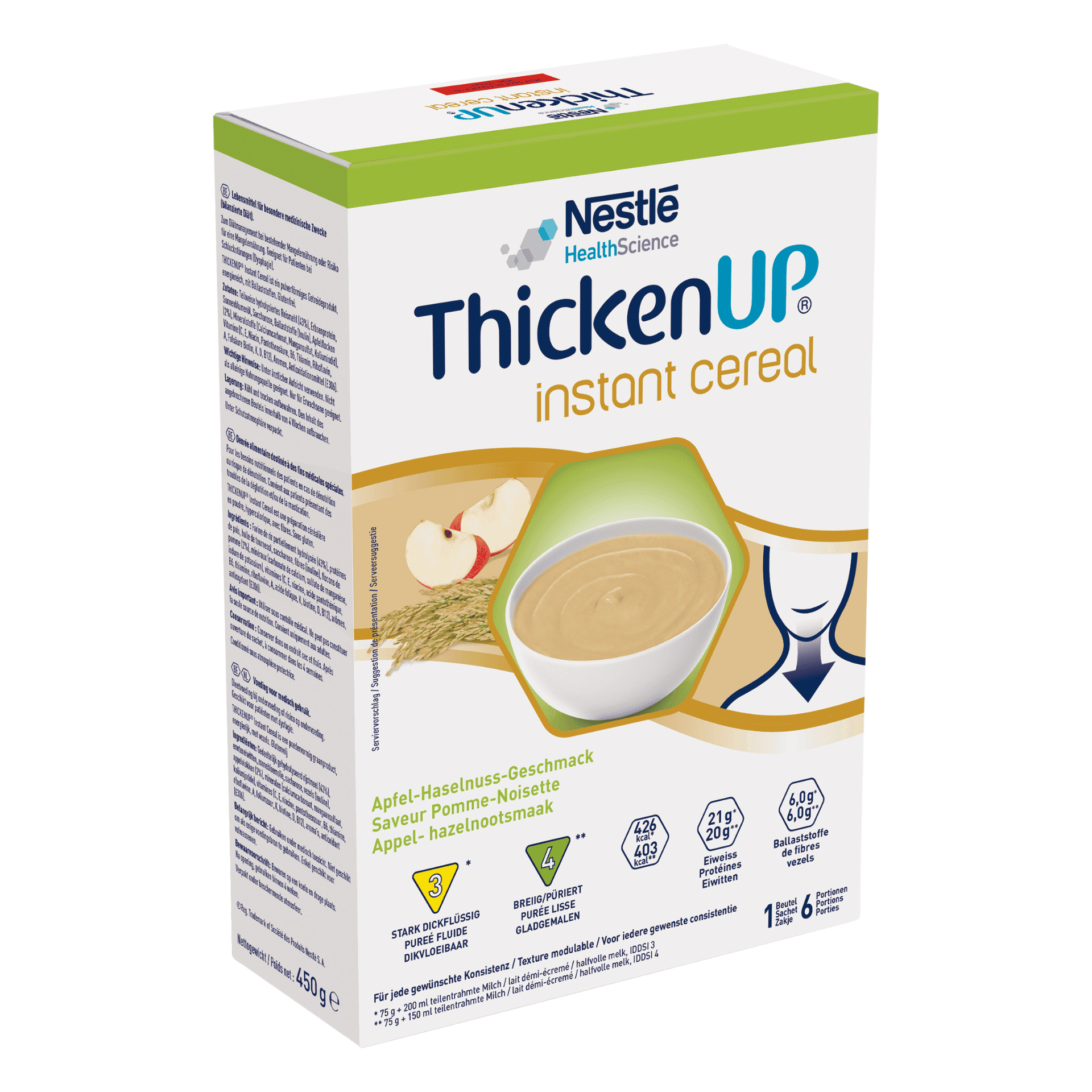 Nestlé ThickenUp Instant Cereal Appel-Hazelnoot Nestlé ThickenUp Instant Cereal Appel-Hazelnoot